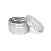 Pot en aluminium rond argenté de 80ml avec couvercle à fenêtre transparente Conteneur de stockage de savon 80g Boîte en fer blanc