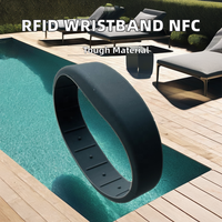 Pulsera de Silicona Impermeable con Etiqueta NFC RFID Clásica 1K/215/216 de 13.56MHz Personalizada para Control de Acceso a Hoteles