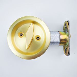 RHETECH Serrure personnalisée à tête unique pour portes en bois en alliage de zinc avec finition en laiton nickelé sans clé utilisation intérieure 60mm contre-courant - Product Image 1