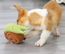 Juguetes de peluche de caracol para perros, estera de cachorros con sonido, juego interactivo de alimentación para perros, puzle de entrenamiento de foreding instinct - Product Image 3