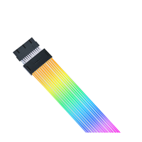 Kit de câbles d'extension RGB LIAN LI PW24-1W pour alimentation, ATX 24 broches, GPU double/triple 8 broches, Gen. 4, connecteurs souples et amovibles L-Connect 3