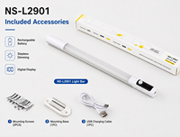 Système d'éclairage linéaire LED intelligent pour armoire de maison connectée avec affichage numérique moderne, télécommande, intensité variable, 3500K, écologique