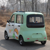 Nouvelle Voiture Électrique à Basse Vitesse 3 Places Mini EV avec Radio FM, Port USB, Frein au Pied, Vitres Vert Foncé pour Usage Quotidien