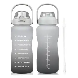 32oz/64oz تحفيزية المياه زجاجة الوقت علامة القابل للإزالة حزام BPA الحرة تريتان مانعة للتسرب كبير زجاجة المياه إبريق ماء