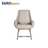 Fauteuil de bureau en cuir ergonomique inclinable de luxe EGROspace Popula pour réception, conférence, visiteur et formation