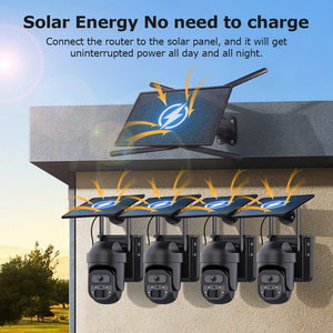 UBox 4G routeur solaire <span class=keywords><strong>Kit</strong></span> de caméra <span class=keywords><strong>Wifi</strong></span> PIR 4CH 3MP HD Kits solaires PTZ sans fil AI détection humaine <span class=keywords><strong>Kit</strong></span> de caméra solaire PTZ - Product Image 4