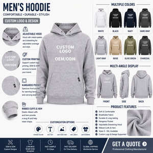 Sudadera con Capucha Premium para Hombre, 500 GSM, 100% Algodón, Diseño Sólido con Bordado 3D, Corte Holgado, Otoño, Logotipo Personalizado OEM - Product Image 3
