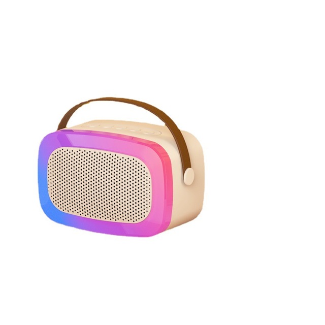 2023 New Bluetooth Speaker One Click True Sound Dual Microphone KTV Microphone for Children's Home KTV Audio Speaker