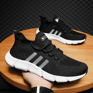 Chaussures pour hommes et femmes, tissées respirantes, semelle Popcorn, décontractées, polyvalentes, de sport, tendance, pour la course à pied - Product Image 2