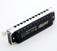 EASTTOP T12-48K Professional 12-Hole King Dream Chromatic Harmonica with Phosphor Bronze Reeds Black Zip Pouch Case Competitive