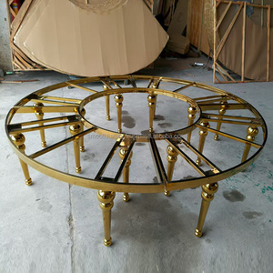 Smooth Factory White MDF Top Gold Mesa de acero inoxidable para niños Mesa de comedor para niños en forma de S para fiesta de cumpleaños - Product Image 4