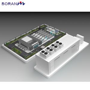 نموذج صندوق رمل مصغر لمناظر طبيعية من مصنع الطاقة الجديدة، مخصص بتقنية التسامي الحراري، للترويج والمعارض، ماركة بوران، خشب وبلاستيك - Product Image 2