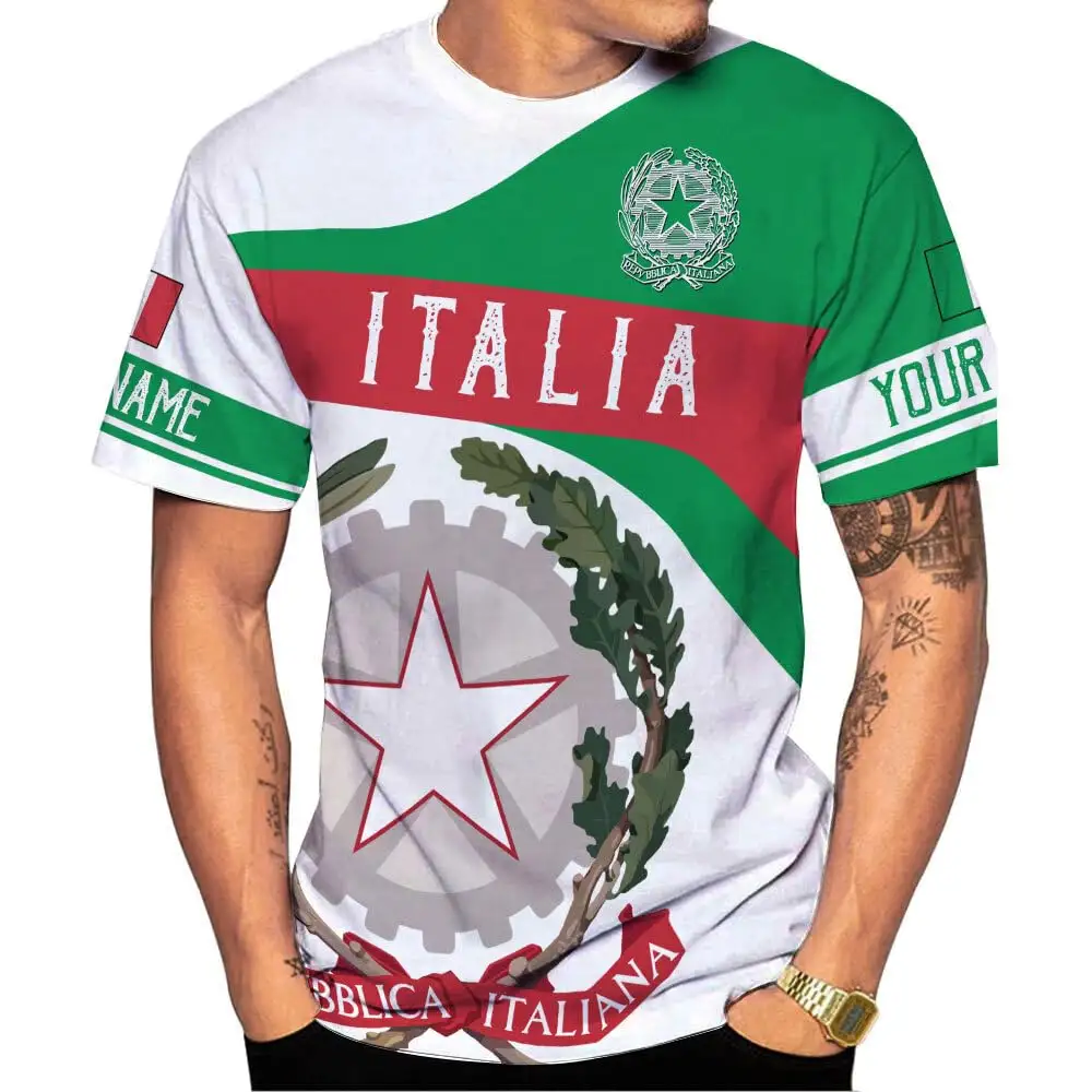 Artparel Gepersonaliseerde Italie Shirt 3d Italia Vlag Shirt Italiaanse Vlag Shirts Italiano Shirt 3d Italiaanse Shirt Vlag Voor Mannen Vrouwen