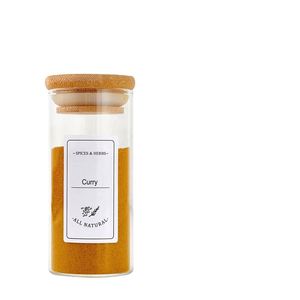 Kitchen High Quality Clear Storage Glass <b>Spice</b> <b>Jar</b> with Bamboo Lids Hand Blown Mason <b>Jar</b> Cover - Product Image 6