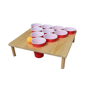 2 מחשב נייד באר פונג שולחן למעלה מסיבת משחק מתלה עץ באר פונג משחק משפחה ידידותי מסיבת משחק - Product Image 3