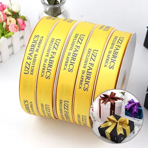 Custom 100 Yards 25mm Printed Silk Satin Ribbon Printer Wholesale Packaging Tapes Grosgrain Ribbon