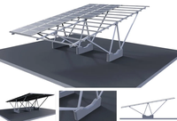 Système de support solaire BIPV étanche de nouvelle conception pour carport, structure de panneaux de stationnement pour l'installation de auvents de voitures