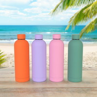 Bouteille d'eau isotherme de grande capacité en acier inoxydable SUS304 pour la randonnée et les voyages, gourde sportive américaine à petite ouverture avec poignée portable