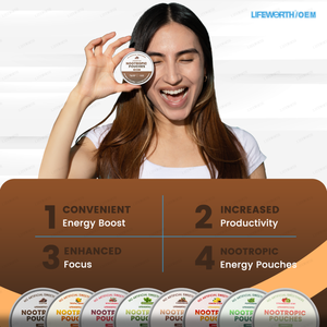 أكياس الطاقة المخصصة من LIFEWORTH مع 50 ملغ كافيين وألفا-جي بي سي وإل-ثيانين وإل-تيروسين لتحسين الطاقة والتركيز - Product Image 4