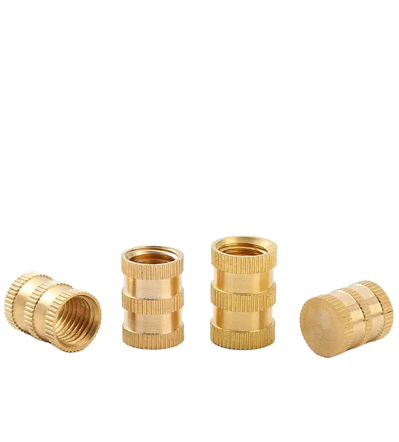 A-type M3 * 5 * 8L double inverted through-hole Injection Molding Copper Screws Insert Female Pin Brass Nut