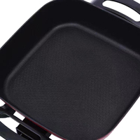 Offres Spéciales marmite électrique portable en acier inoxydable marmite multifonctionnelle carrée antiadhésive marmite pour la cuisine ménage