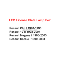 Offre Spéciale facilement l'installation accessoires de voiture lampe de numéro de plaque d'immatriculation LED pour Renault Clio I 19 II Megane I scénic I
