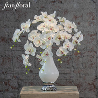 6 Couleurs, Fleur Artificielle Papillon Orchidée Blanche Réaliste Faite à la Main, Vente en Gros, Décoration de Noël pour la Maison