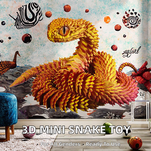 Juguete de Plástico Impreso Personalizado, Mini Serpiente 3D, Animal Congelado, con Bisagras, para Niños y Niñas de 7 a 12 Años, Escala 1/12, Modelo de Juguete - Product Image 2