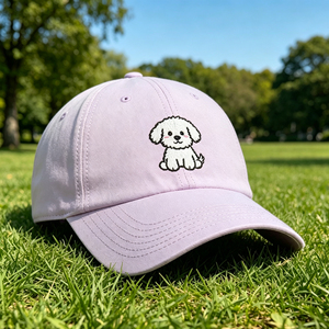 6-Panel Cotton Baseball Cap With Cute Dog Embroidery Lightweight Breathable Sun <b>Hat</b> Adjustable for Golf Hiking Running - Product Image 6