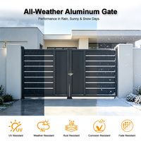 Portail de clôture moderne en aluminium thermolaqué 4x1,6m, vente directe usine
