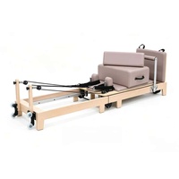 Reformer de Pilates pliable en bois d'érable massif de qualité supérieure, machine de Pilates pliable de qualité commerciale pour la maison, la salle de sport et le studio