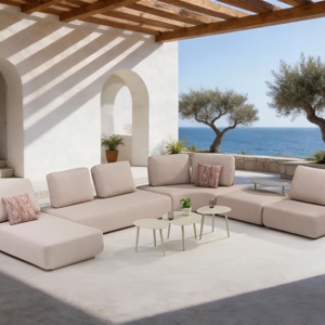 Conjunto Modular de Muebles de Jardín de Lujo para Exteriores, Resistentes a la Intemperie, para Villa y Resort Sf320, Espuma de Alta Densidad - Product Image 1