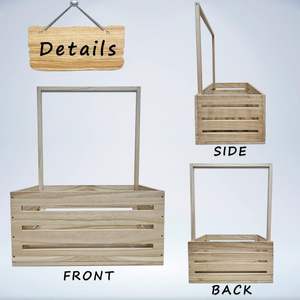 Armario de madera personalizado <span class=keywords><strong>para</strong></span> Baby Shower, cesta de regalos <span class=keywords><strong>para</strong></span> bebés recién <span class=keywords><strong>nacidos</strong></span> con asa, caja de regalos <span class=keywords><strong>para</strong></span> niños y niñas - Product Image 1