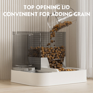 Jinshwaypets Dispenser makanan hewan peliharaan, mangkuk baja tahan karat kontrol bagian pintar untuk penggunaan dalam ruangan anjing dan kucing - Product Image 4