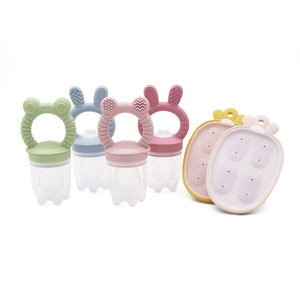 <span class=keywords><strong>Set</strong></span> personalizzato di contenitori per alimenti in Silicone per latte materno congelatore vassoio per cubetti di ghiaccio in Silicone alimentatore per frutta bambino - Product Image 6