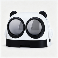 Litière pour chat en plastique de qualité supérieure en forme de panda, anti-éclaboussures et inodore, pour la vente en gros