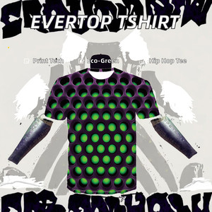 Camiseta Evertop con Diseño Gráfico Personalizado, Estampado Geométrico Multicolor, Tejido de Punto Sublimado, Estilo Hip Hop, Patrón OEM para Hombre Talla Grande Xxxxxl - Product Image 2