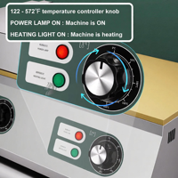 Fabricant de poêles à soufflé en acier inoxydable de 2600 watts, de gaufriers et de machines à gaufres soufflées de style japonais