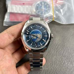 Reloj Mecánico Automático de Lujo para Hombre, Versión Original de Alta Calidad, Patrón Azul Clásico, Resistente al Agua, Acero Inoxidable. Omegaes - Product Image 1