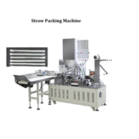 Machine d'emballage de pailles individuelles entièrement automatique à grande vitesse avec des performances stables, emballage de pailles en plastique individuelles pour l'usine