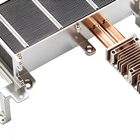 Radiateur de refroidissement à ailettes brasées sur mesure, en cuivre, avec support de montage pour module de serveur haute puissance