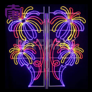 ไฟประดับตกแต่งถนนคริสต์มาสแบบ LED 2 มิติ สำหรับเสาไฟ ตกแต่งวันหยุด ถนนเชิงพาณิชย์ สวนสาธารณะ และจัดแสดงภูมิทัศน์กลางแจ้ง - Product Image 6