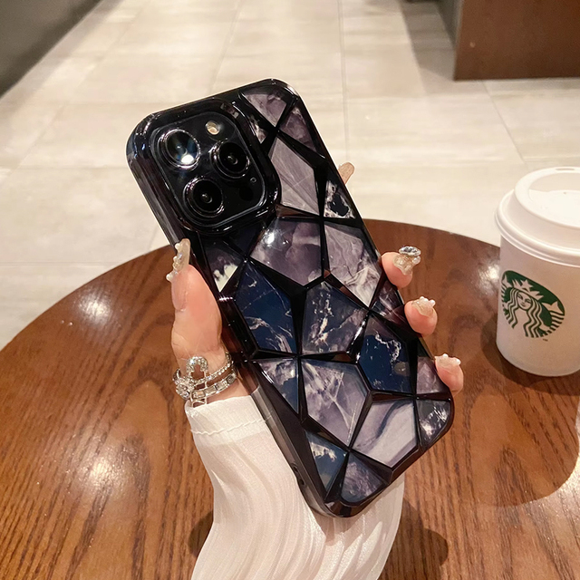 Design Sense High-End Marble Pattern PC Phone Case for iPhone 16 Pro New Factory Wholesale Anti-Fall Shockproof Protective Shell