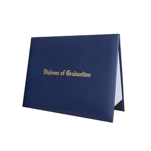 Customized Paper material Certificate Cover Imprinted "Diploma Of Graduation" Smooth Diploma Cover 8.5" x 11"