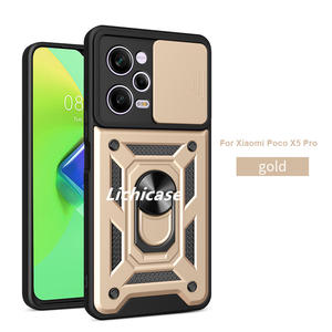 Lichicase Heavy Duty Kickstand Armor anti Drop Hard Cover para Xiaomi Poco X5 Pro 5G Lens Protection Case - Product Image 3