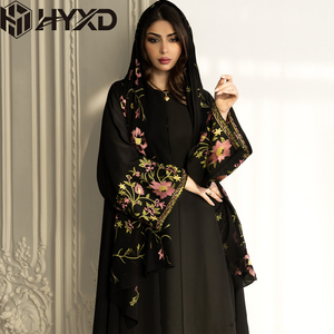 Abito Islamico Tradizionale Ricamato a Mano su Misura per <span class=keywords><strong>Donne</strong></span>, Veste Araba Turca e Hijab, Set di 2 Pezzi Abaya Femminile - Product Image 1