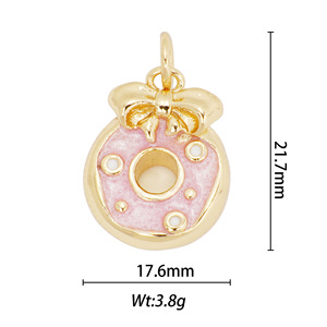 Cute Food Shape Charms Gold Plated Stainless Steel Pendant For DIY Necklace Unisex Gift Accessory - Product Image 2