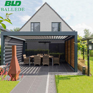 Pérgola Impermeable de Alta Resistencia con Motor, Techo de Láminas Automáticas con Sensor de Lluvia, Gazebo con Paneles de Láminas en 2 Lados - Product Image 4