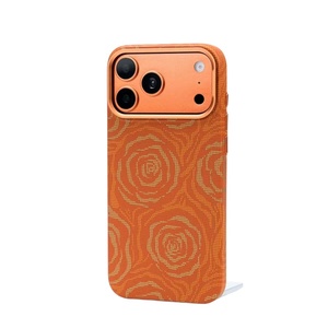 Funda Magnética para Teléfono con Textura de Fibra de Carbono y Diseño de Rosas, para iPhone 17 15 16 Pro Max, Ultra Delgada, Rígida, Resistente a Impactos - Product Image 6