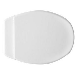 Siège de toilette universel en Duroplast, modèle blanc, longueur 48 cm, largeur 37,5 cm - Product Image 1